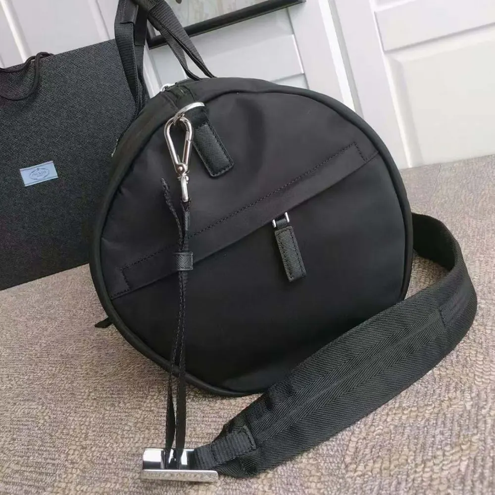 Prada Unisex Re-Nylon and Saffiano Leather Duffle Bag-Black - image 5