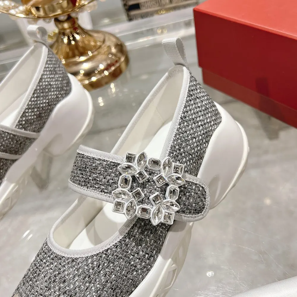 Roger Vivier Women Viv’ Run Babies Sneakers in Lurex-Silver - image 8
