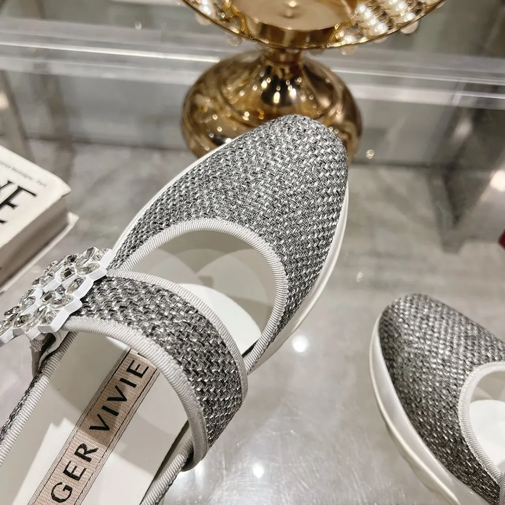 Roger Vivier Women Viv’ Run Babies Sneakers in Lurex-Silver - image 9