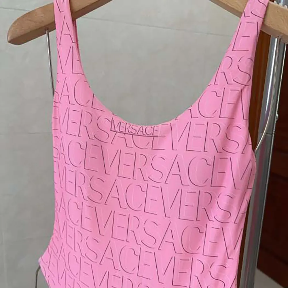 Versace Women Allover One-piece Swimsuit-Pink - image 5