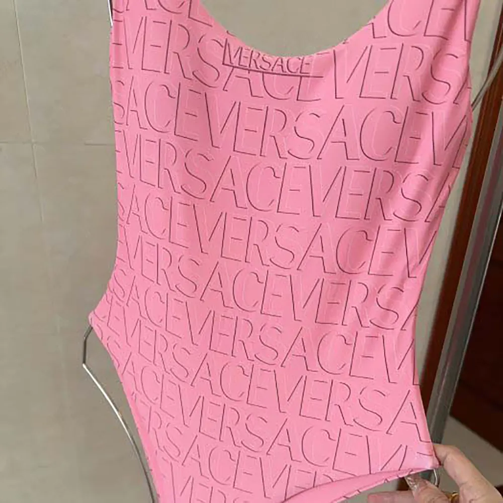 Versace Women Allover One-piece Swimsuit-Pink - image 6