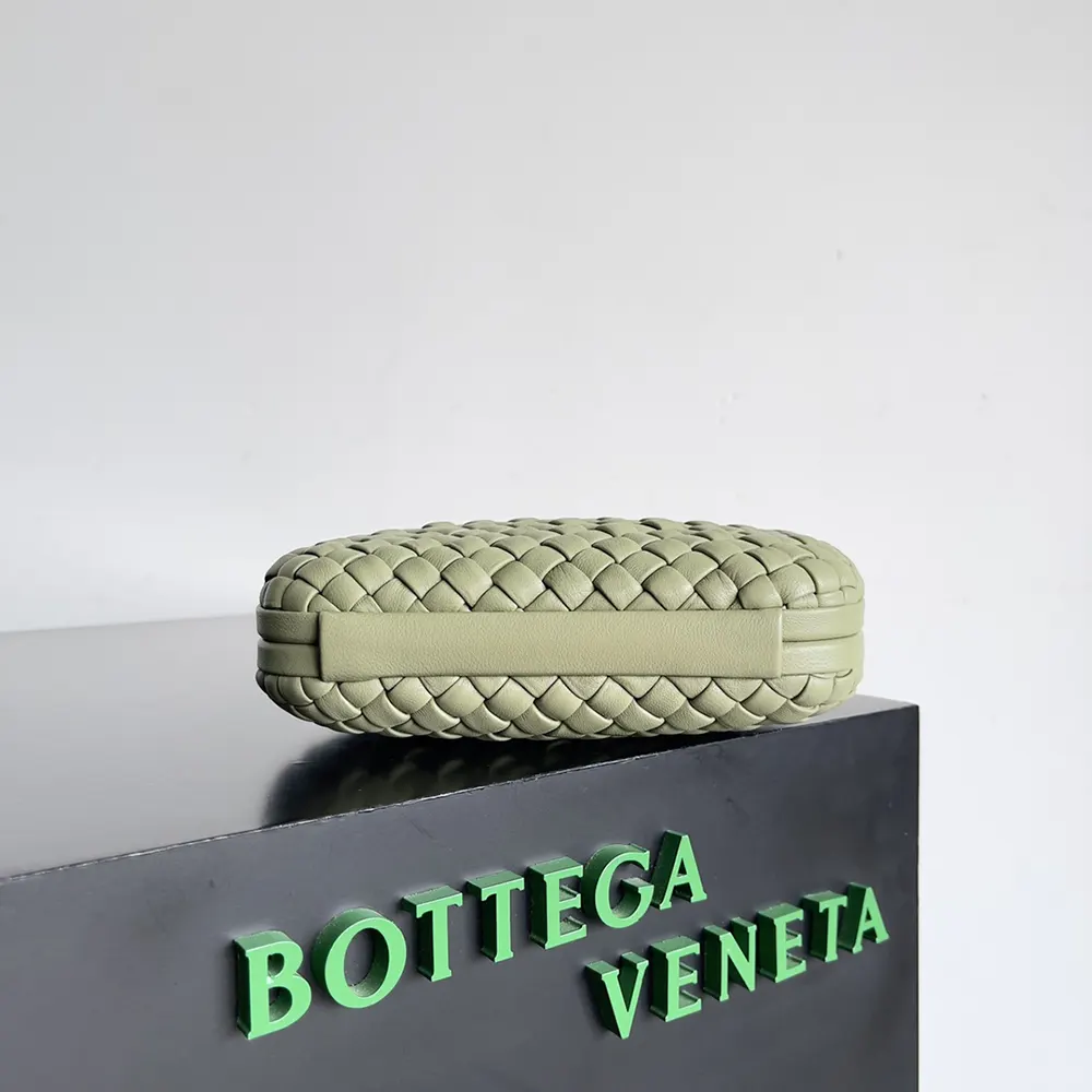 Bottega Veneta Women Knot Minaudière Clutch in Calfskin Leather-Lime - image 4