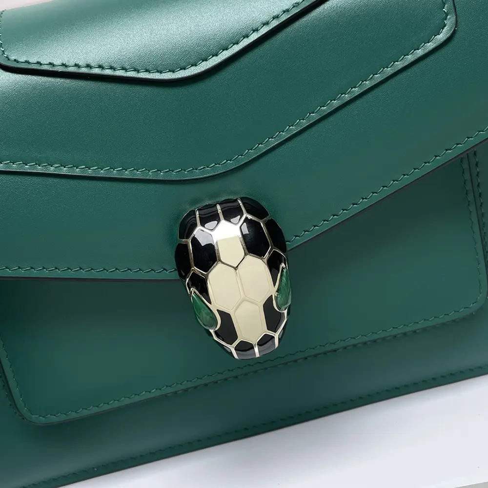 Bvlgari Women Mini Serpenti Forever East-West Shoulder Bag-Green - image 8