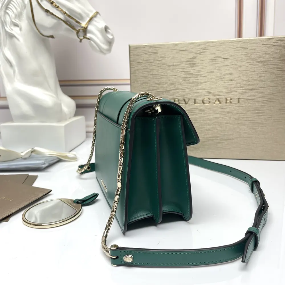 Bvlgari Women Mini Serpenti Forever East-West Shoulder Bag-Green - image 5