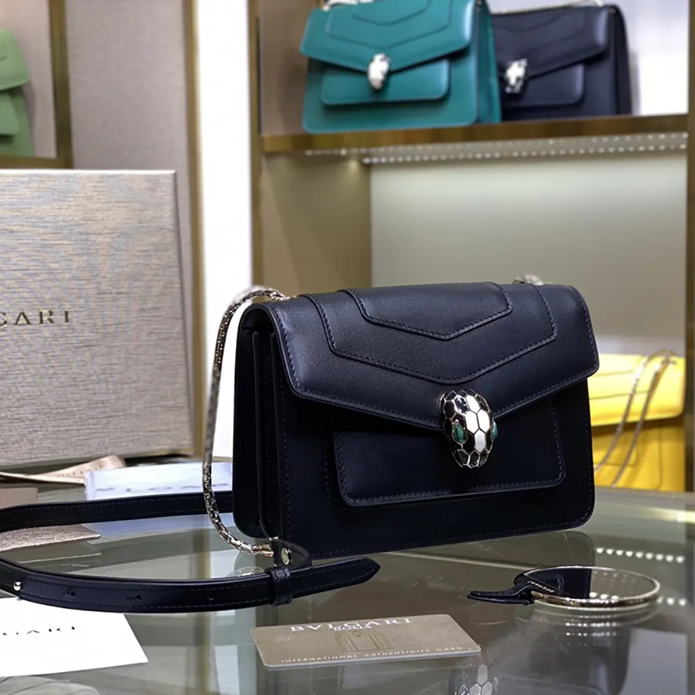 Bvlgari Women Mini Serpenti Forever East-West Shoulder Bag-Black - image 4