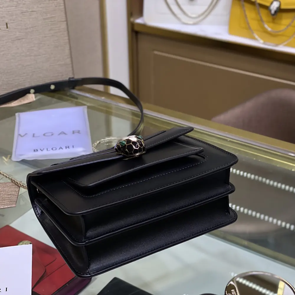 Bvlgari Women Mini Serpenti Forever East-West Shoulder Bag-Black - image 5