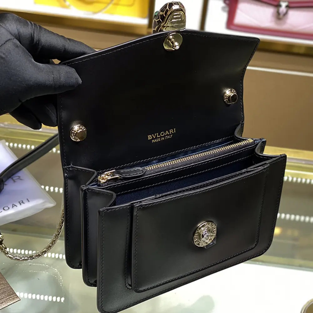 Bvlgari Women Mini Serpenti Forever East-West Shoulder Bag-Black - image 9