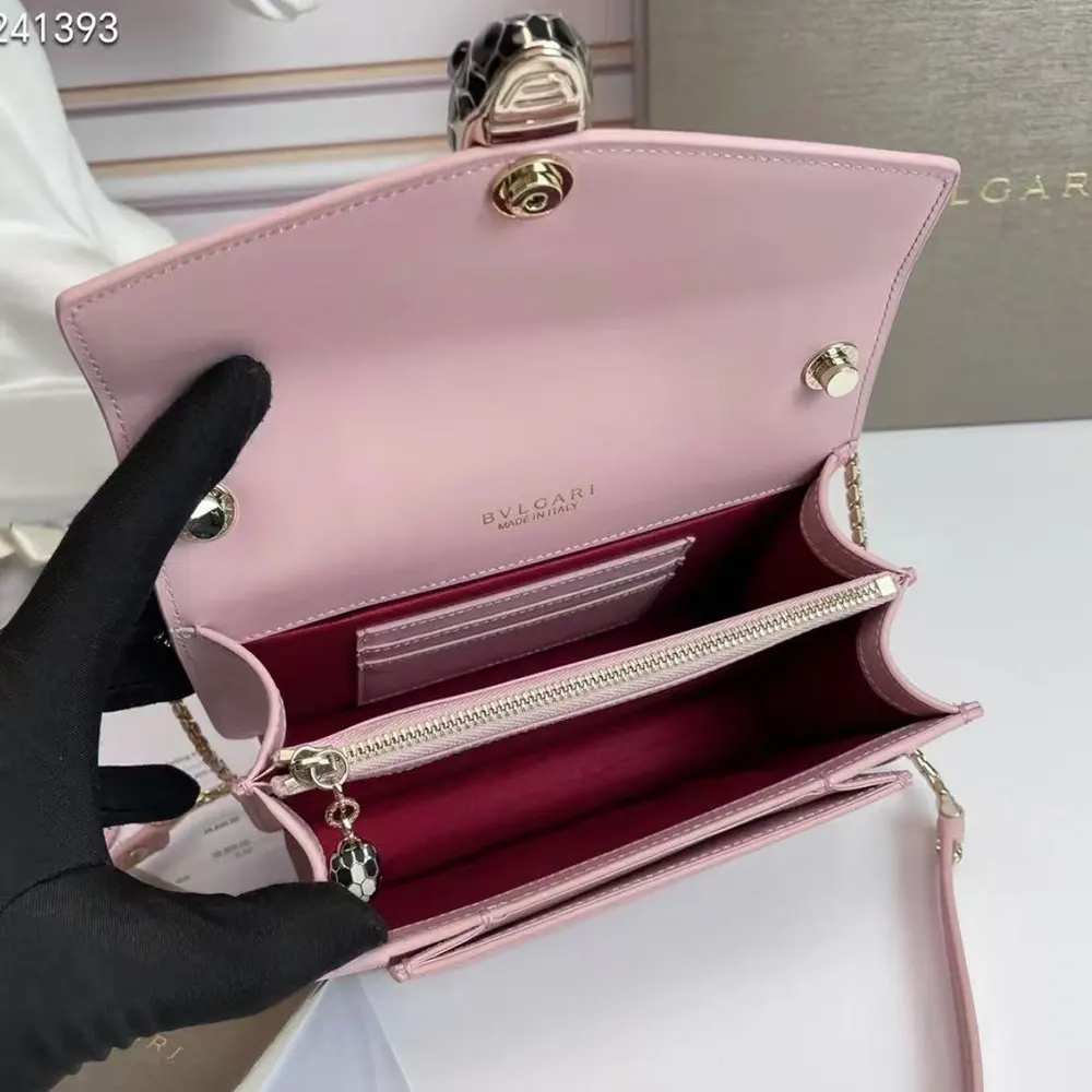 Bvlgari Women Mini Serpenti Forever East-West Shoulder Bag-Pink - image 6