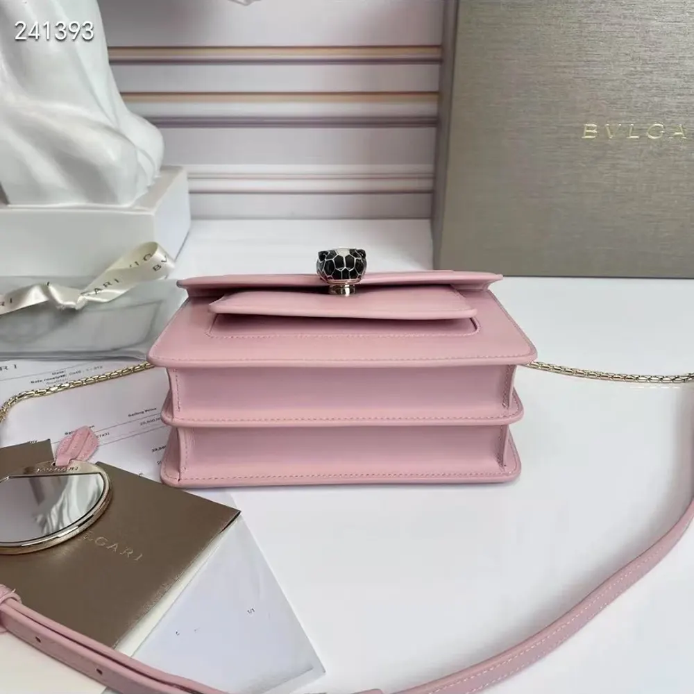 Bvlgari Women Mini Serpenti Forever East-West Shoulder Bag-Pink - image 5