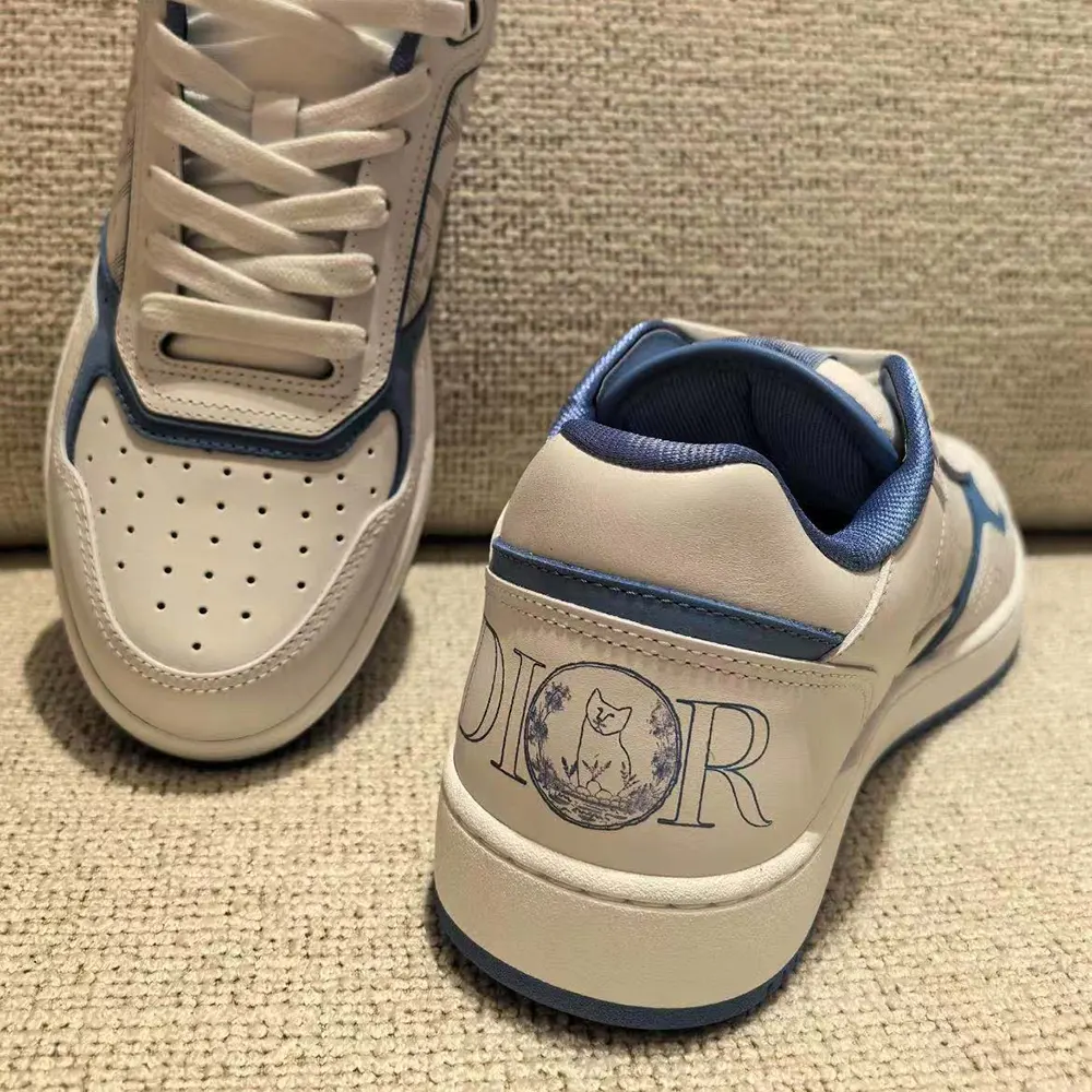 Dior Unisex Dior and Hylton Hel B27 Uptown Low-top Sneaker White and Blue - image 8
