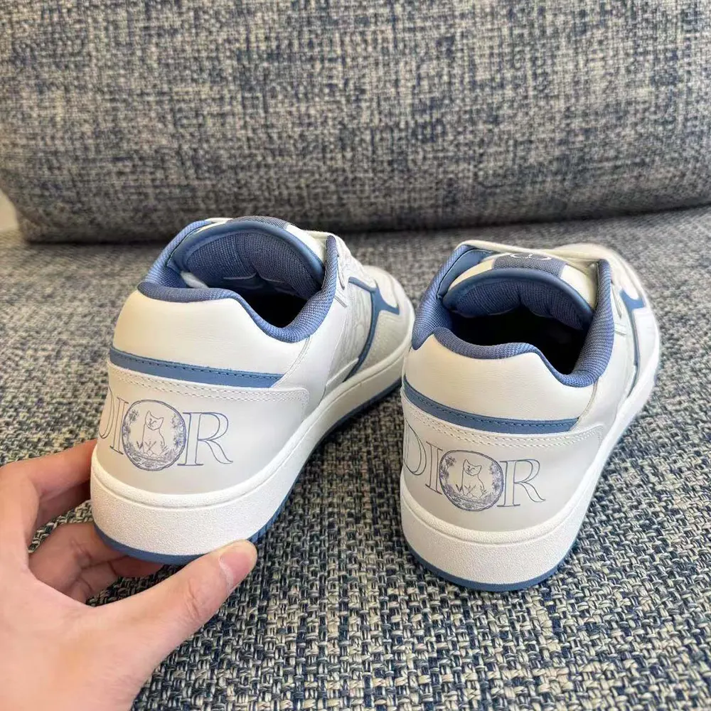 Dior Unisex Dior and Hylton Hel B27 Uptown Low-top Sneaker White and Blue - image 5