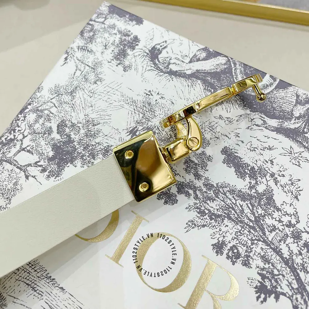 Dior Women 30 Montaigne Reversible Belt Gold-Tone and Latte Smooth Calfskin - image 6