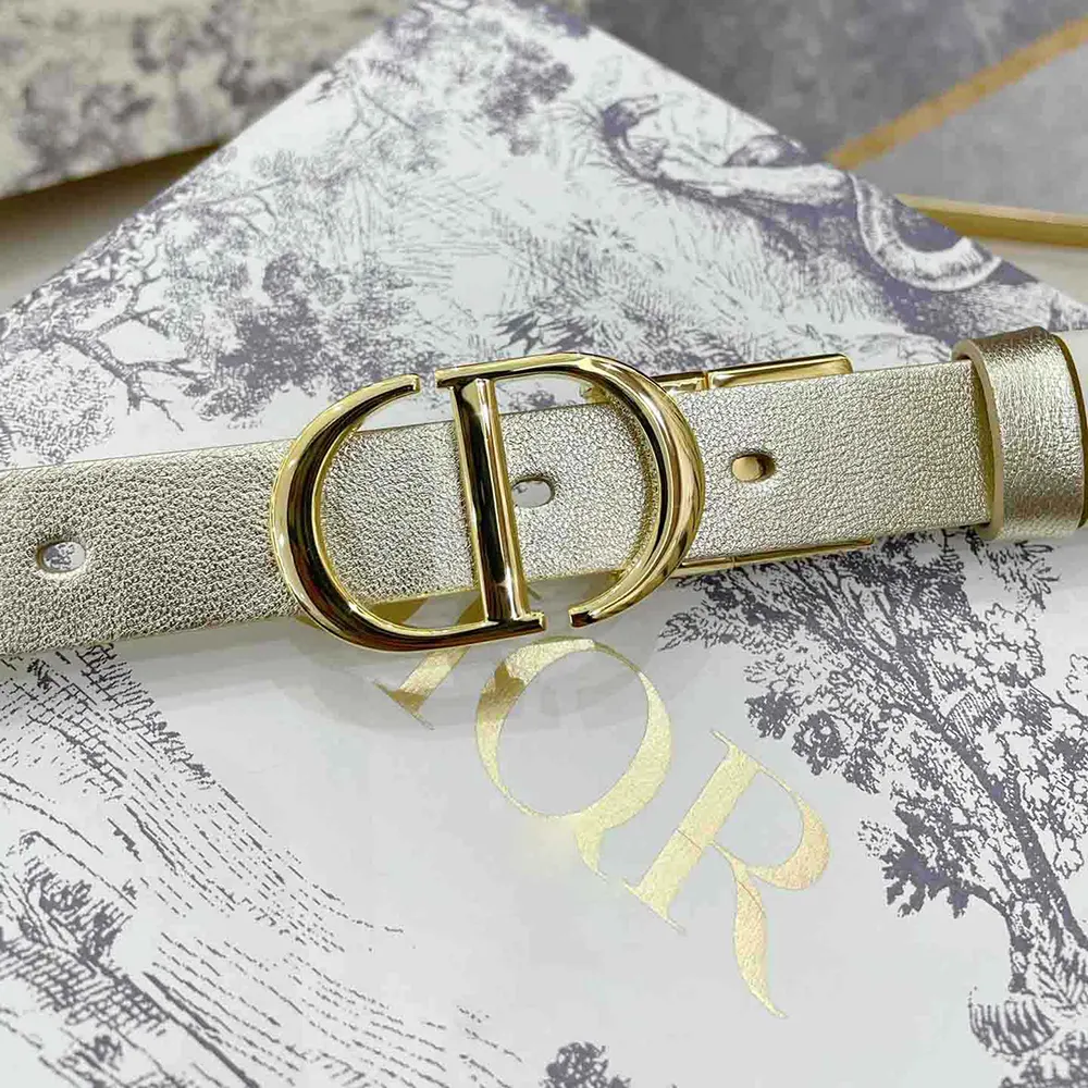 Dior Women 30 Montaigne Reversible Belt Gold-Tone and Latte Smooth Calfskin - image 4