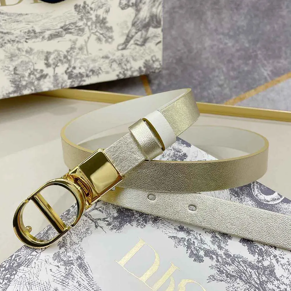 Styled Dior Women 30 Montaigne Reversible Belt on black dress waist