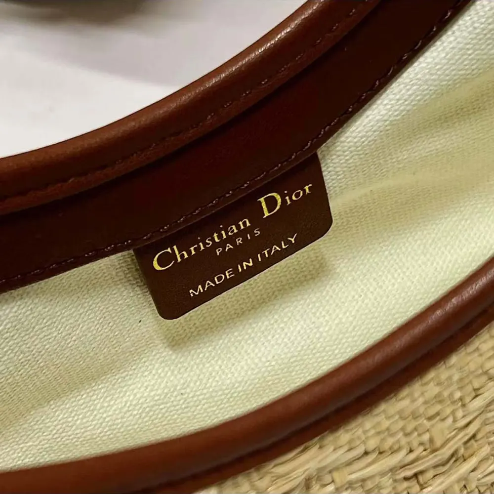 Dior Women CD 30 Montaigne Hobo Avenue Mini Bag Natural Cannage Raffia - image 8