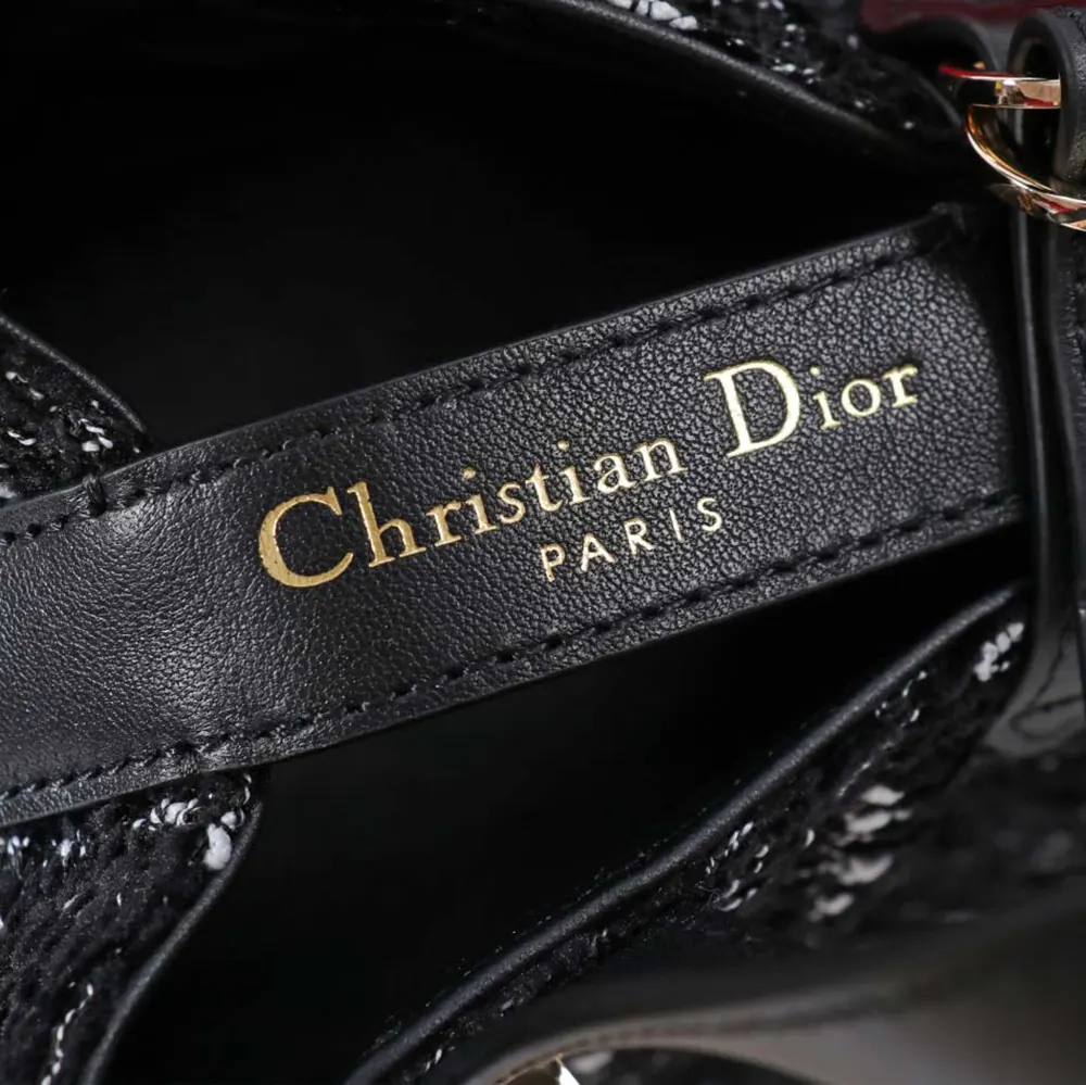 Dior Women Small Dior Toujours Vertical Tote Bag Black Tweed with White Cannage Motif - image 8