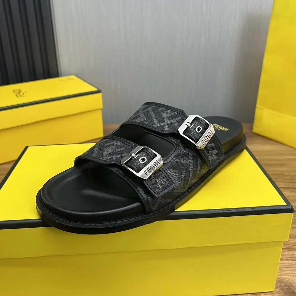 Fendi Unisex Feel Sandals FF Jacquard Fabric Sandals - image 6