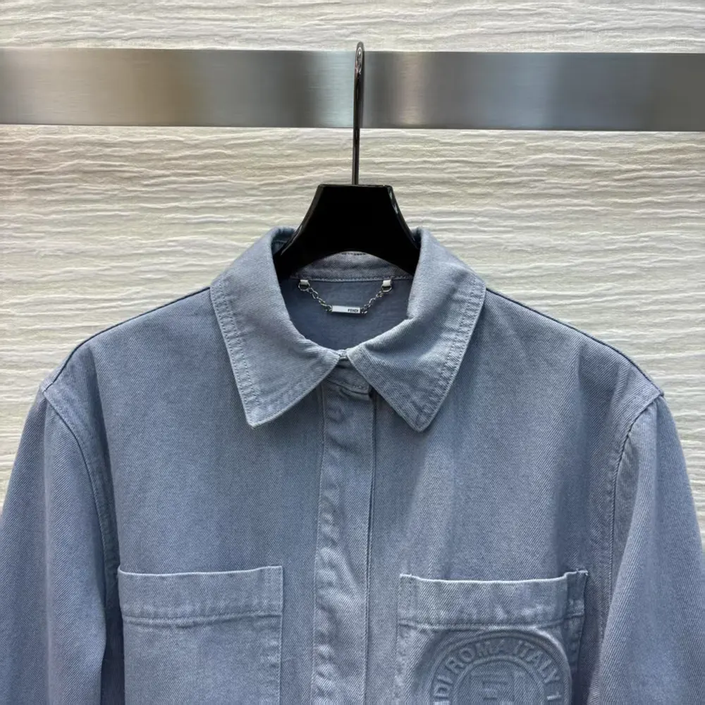 Fendi Women Blue Denim Go-To Jacket - image 4