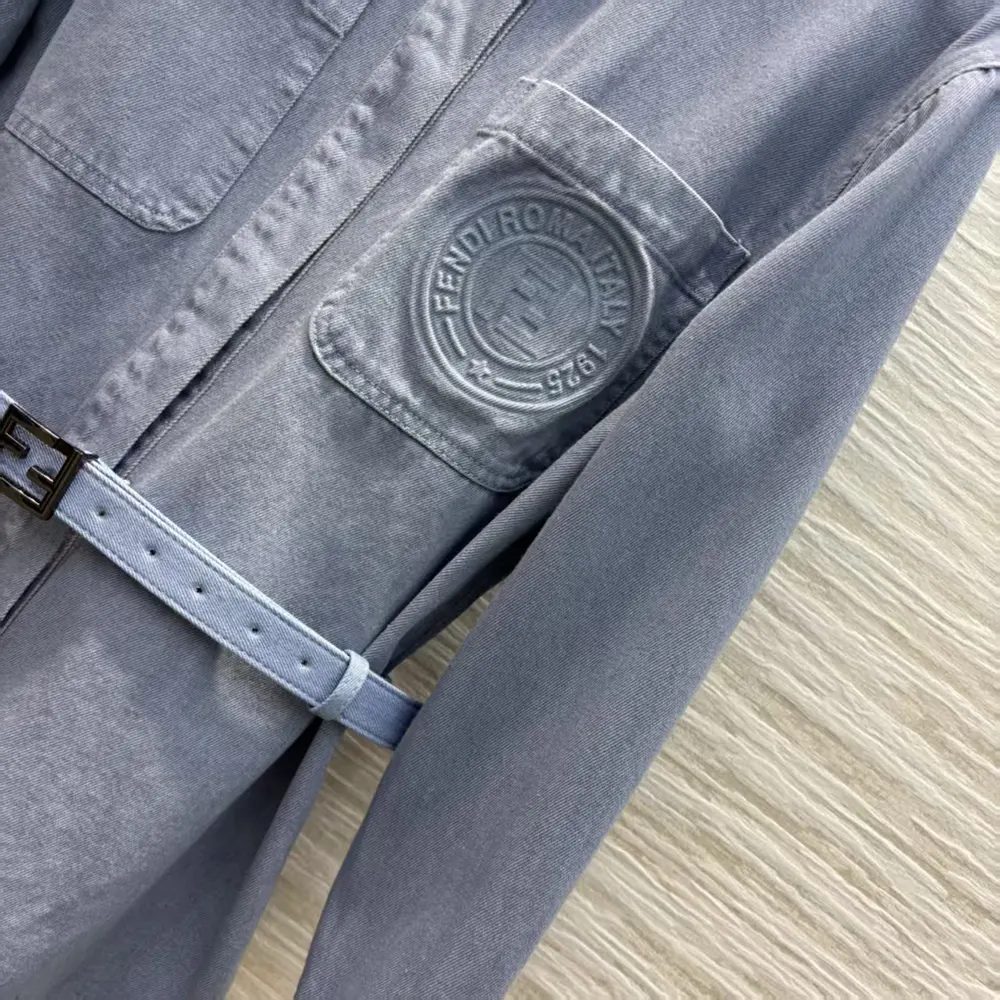 Fendi Women Blue Denim Go-To Jacket - image 9