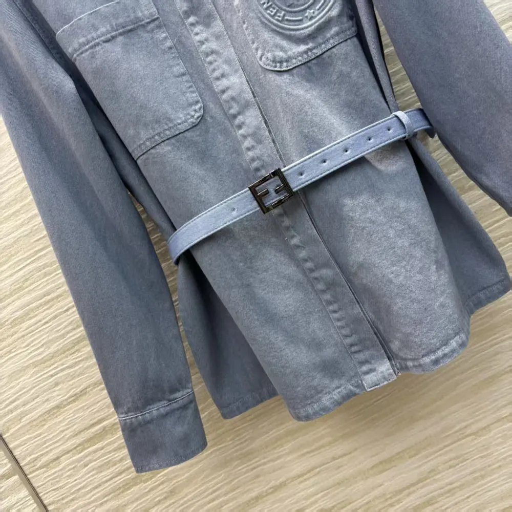 Fendi Women Blue Denim Go-To Jacket - image 8