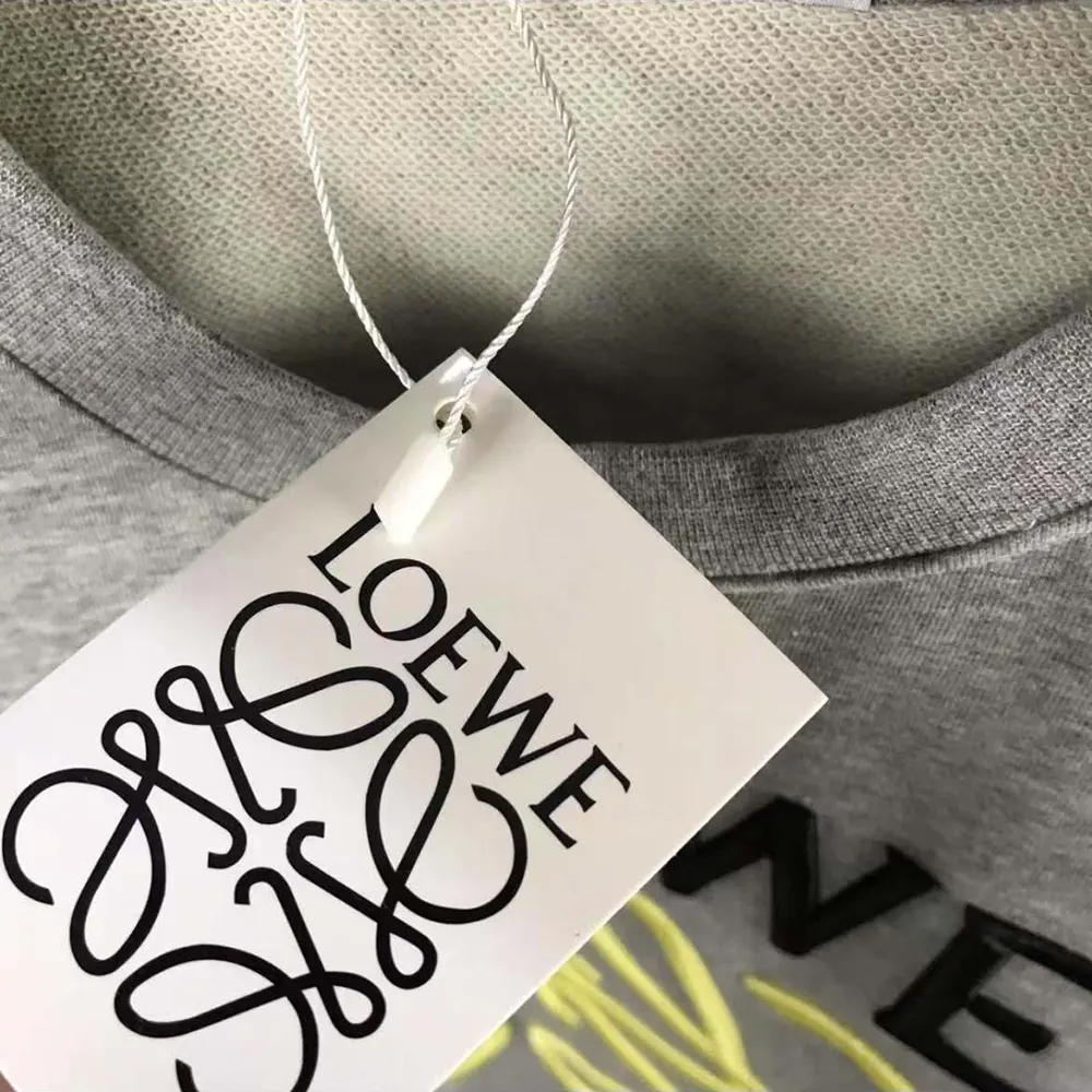 Loewe Men Anagram Regular Fit Sweatshirt in Cotton-Gray/Yellow - image 7