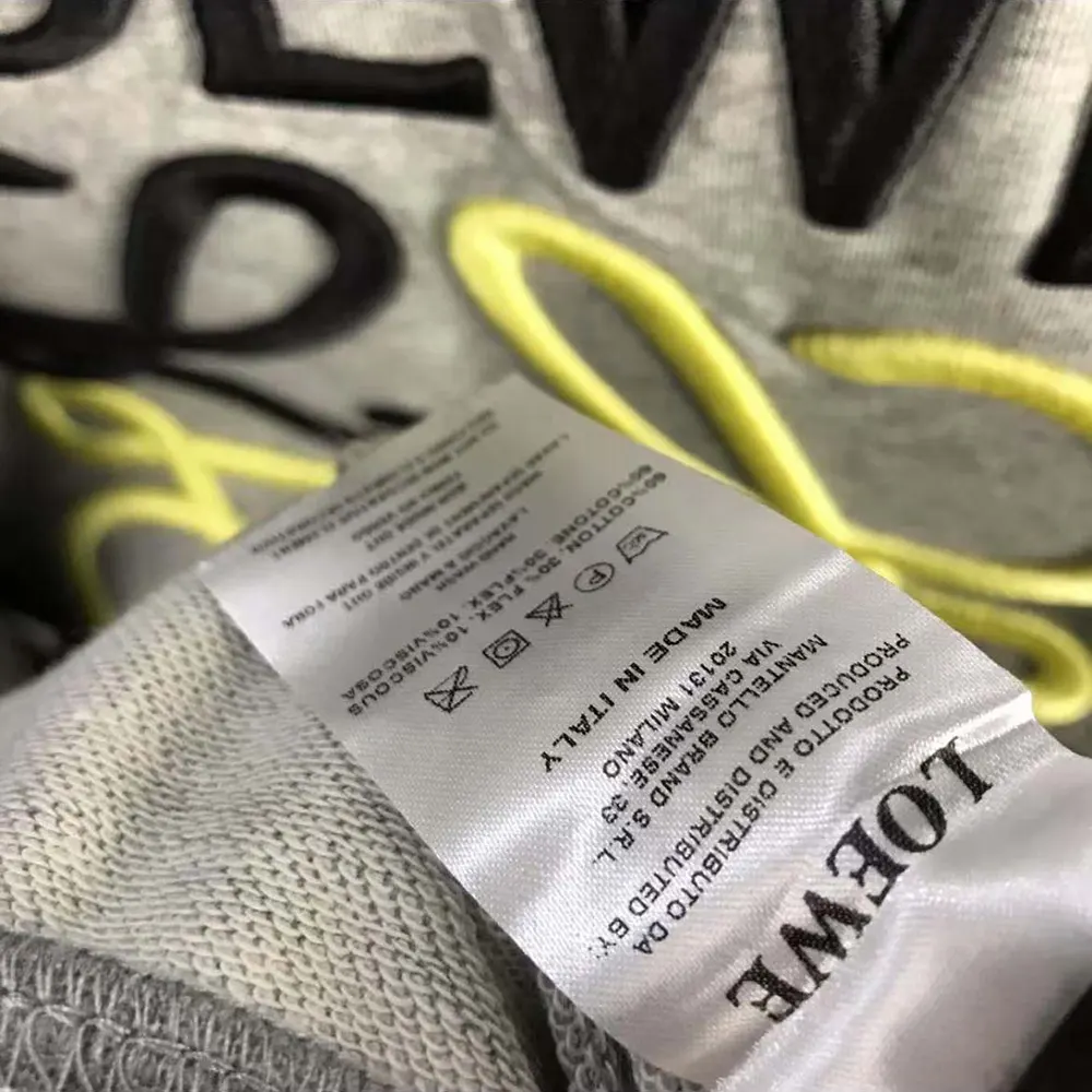 Loewe Men Anagram Regular Fit Sweatshirt in Cotton-Gray/Yellow - image 6