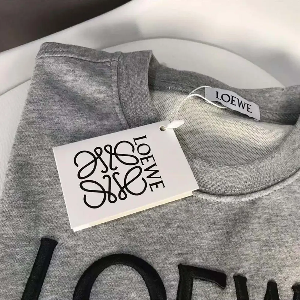Loewe Men Anagram Regular Fit Sweatshirt in Cotton-Gray/Yellow - image 8