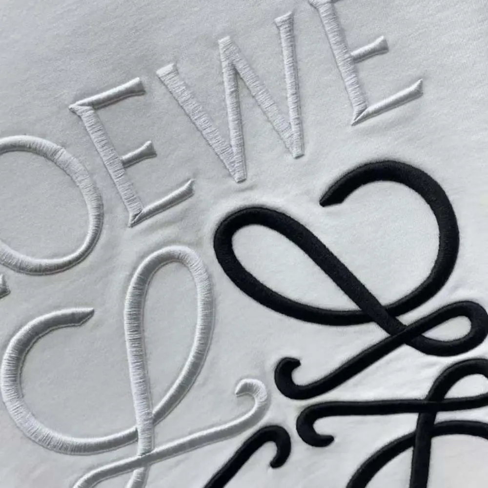 Loewe Men Anagram Regular Fit Sweatshirt in Cotton-White/Black - image 7