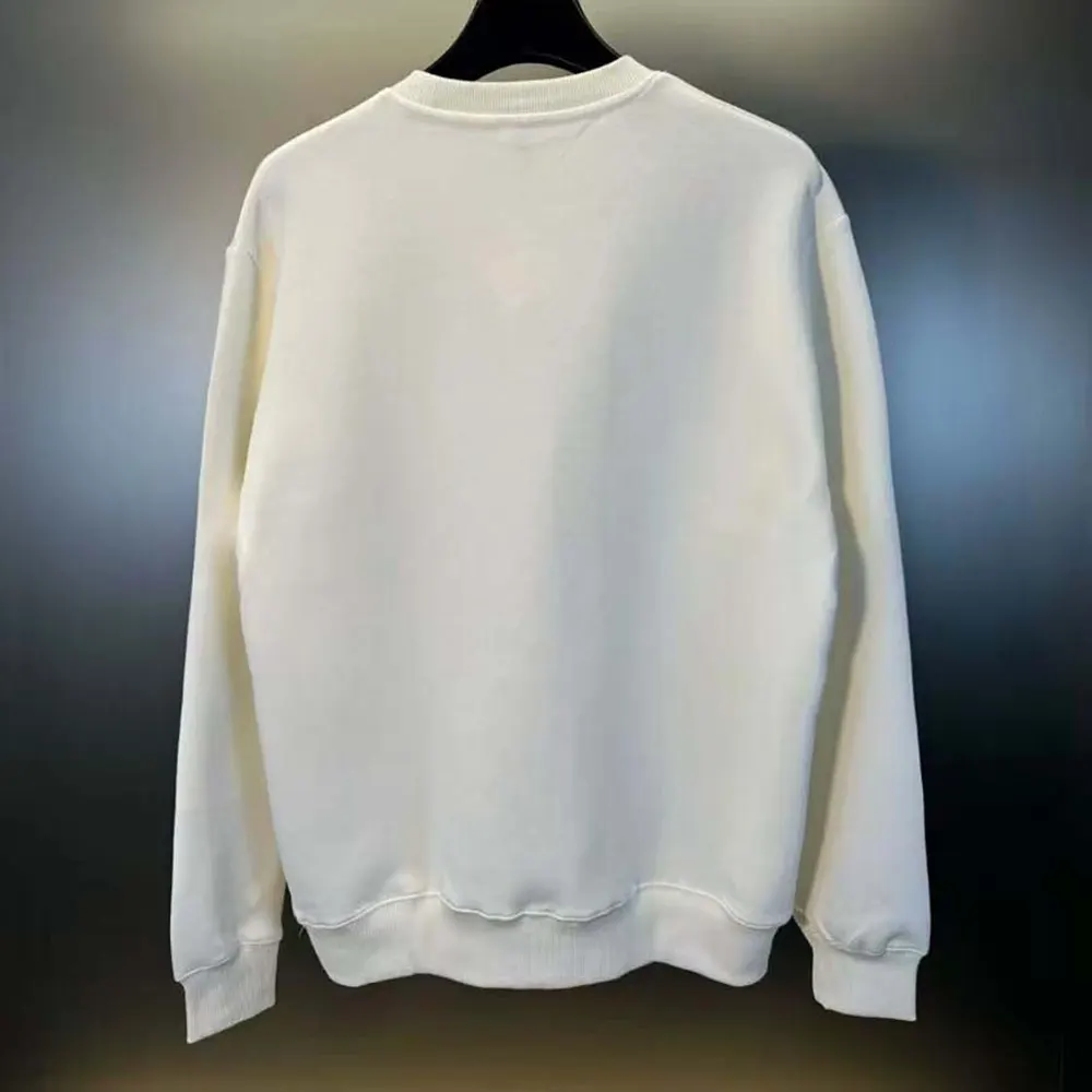 Side angle showing ribbed cuff and hem on Loewe Men Anagram Sweatshirt