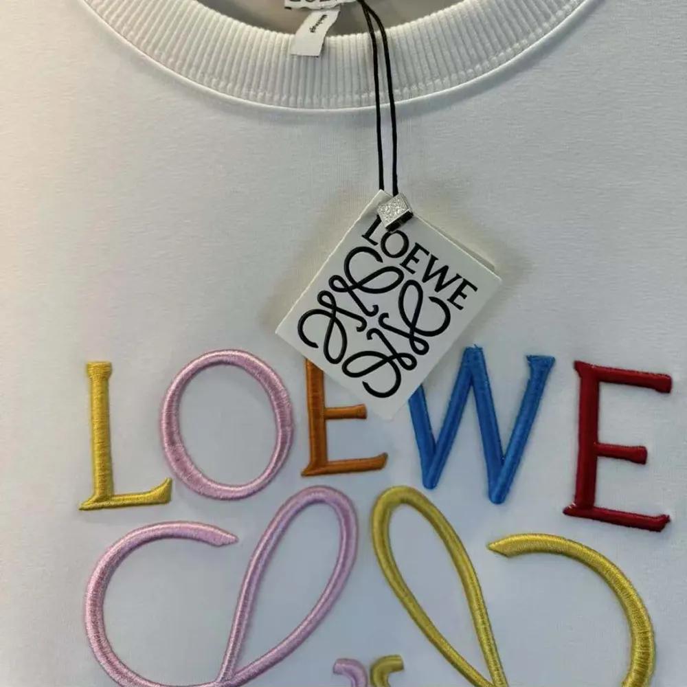 Loewe Men Anagram Regular Fit Sweatshirt in Cotton-White/Red - image 5