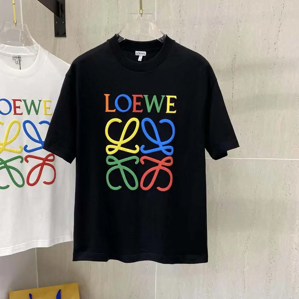 Close-up of glitch anagram print on Loewe Men Glitch Anagram T-shirt