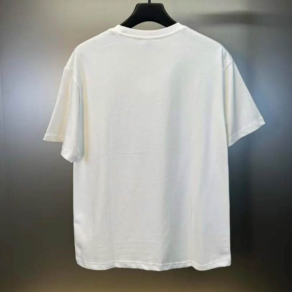 Side angle showing relaxed fit of Loewe Men Glitch Anagram T-shirt