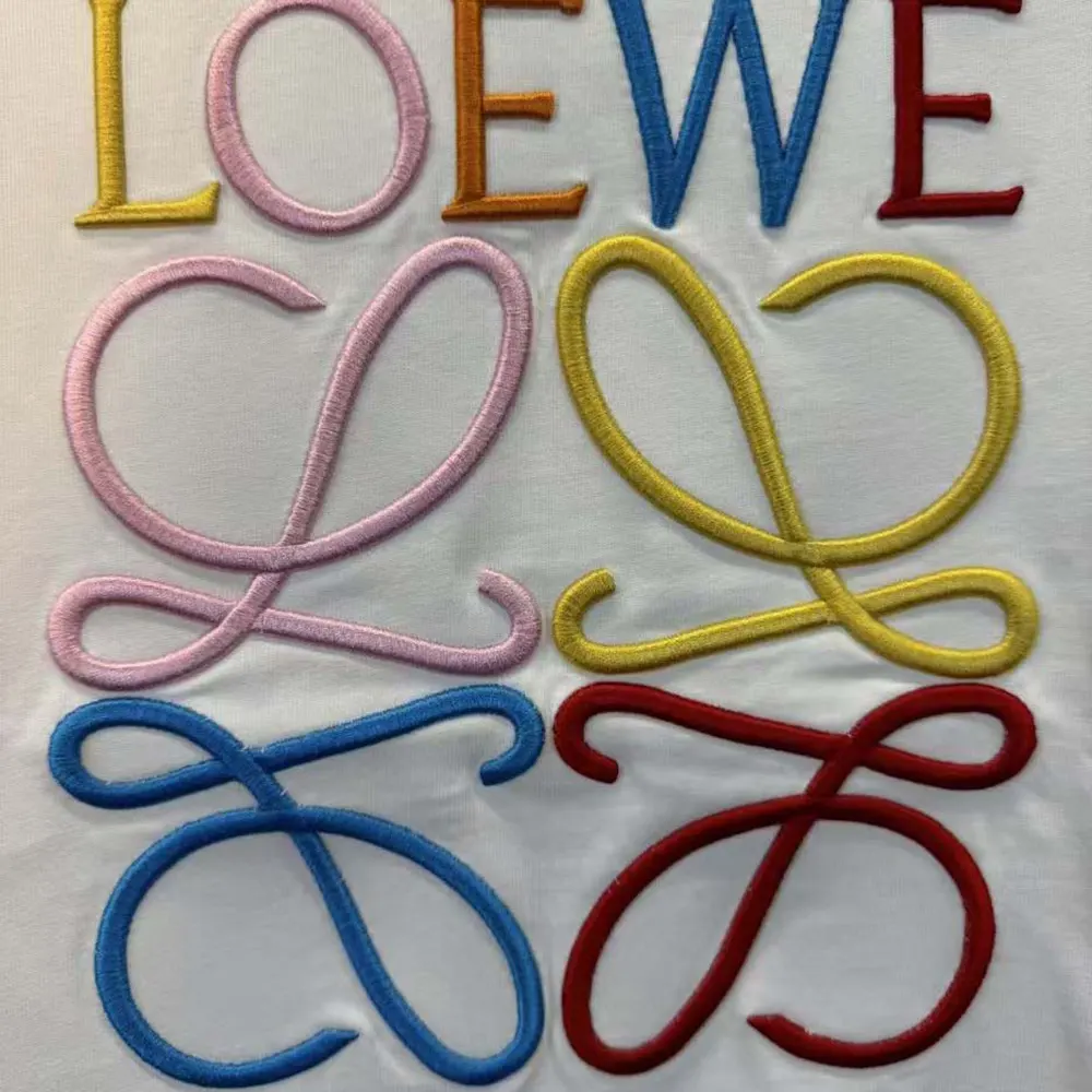 Loewe Men Glitch Anagram T-shirt in Cotton-White/Red - image 7