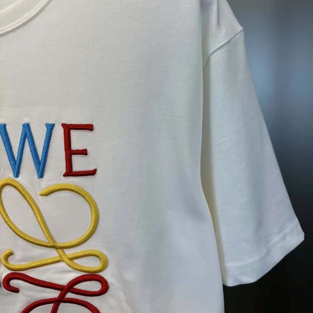 Loewe Men Glitch Anagram T-shirt in Cotton-White/Red - image 6