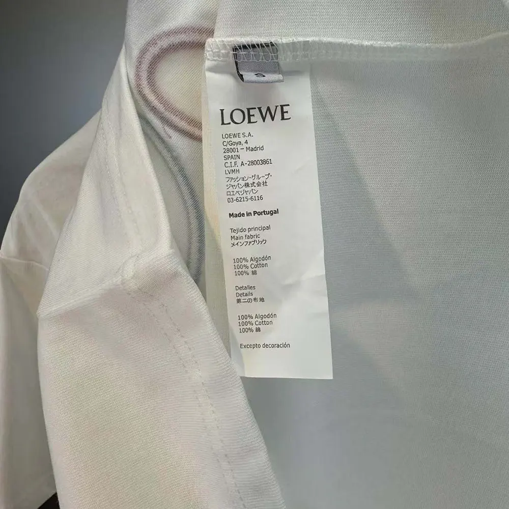 Loewe Men Glitch Anagram T-shirt in Cotton-White/Red - image 9