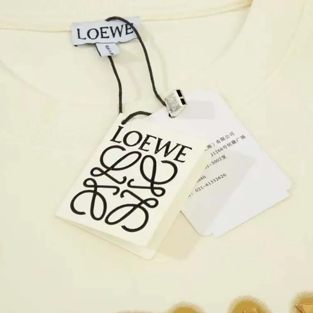 Loewe Men LOEWE Neon T-shirt in Cotton-White/Gold - image 7
