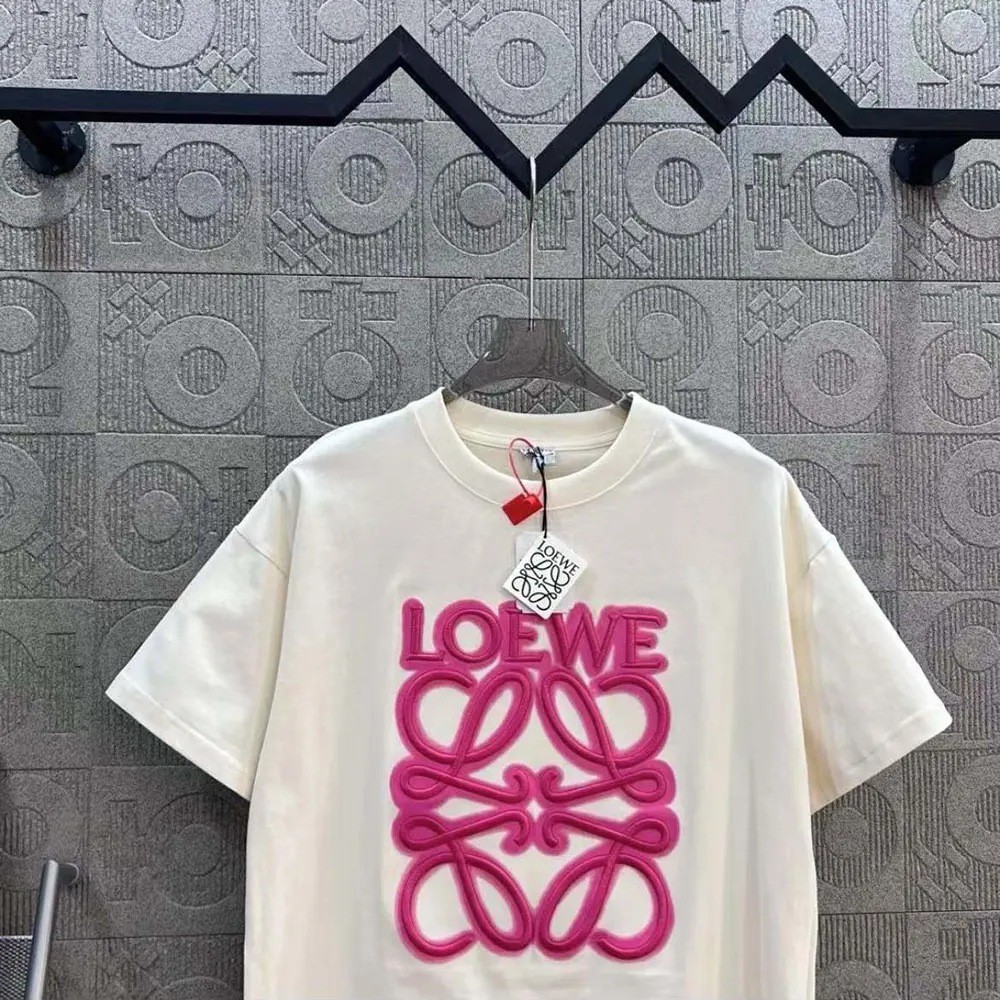 Loewe Men LOEWE Neon T-shirt in Cotton-White/Pink - image 6