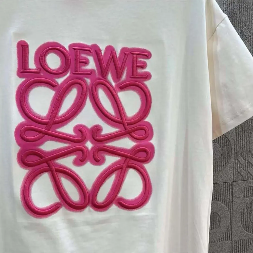 Loewe Men LOEWE Neon T-shirt in Cotton-White/Pink - image 8