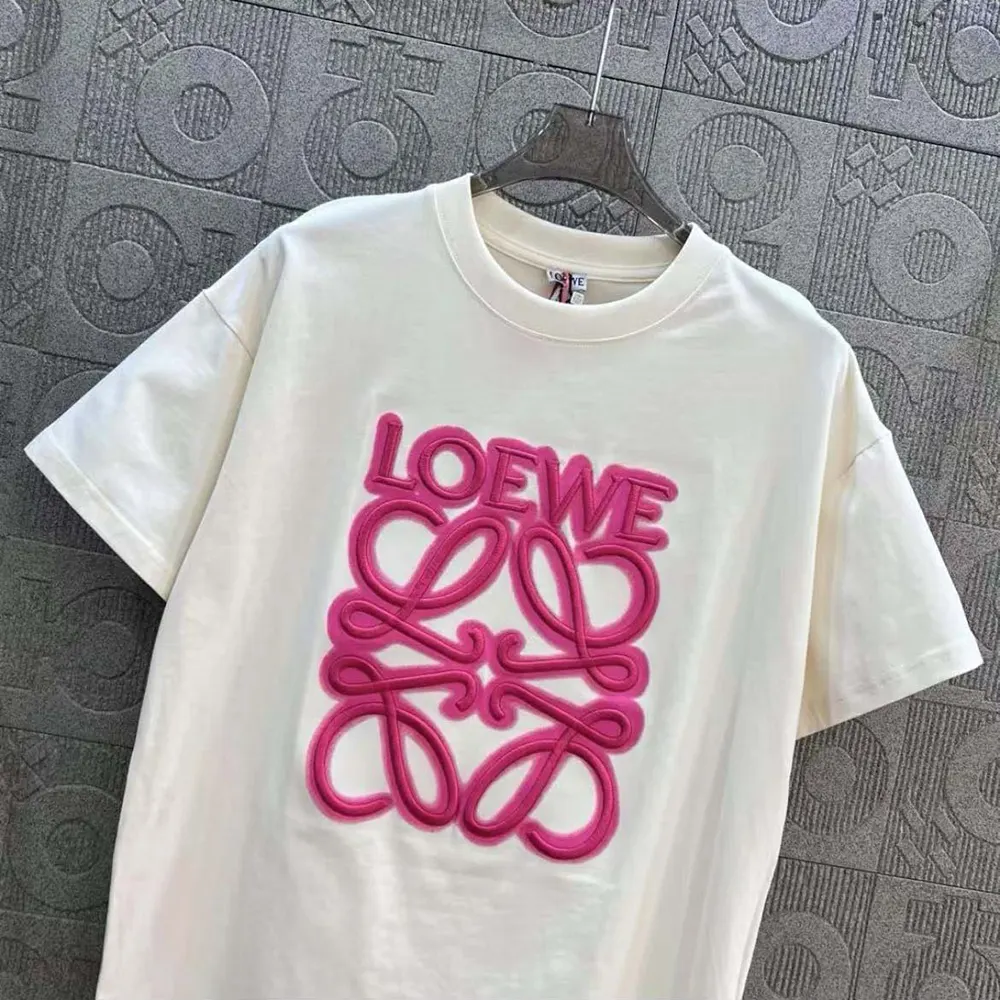 Loewe Men LOEWE Neon T-shirt in Cotton-White/Pink - image 4