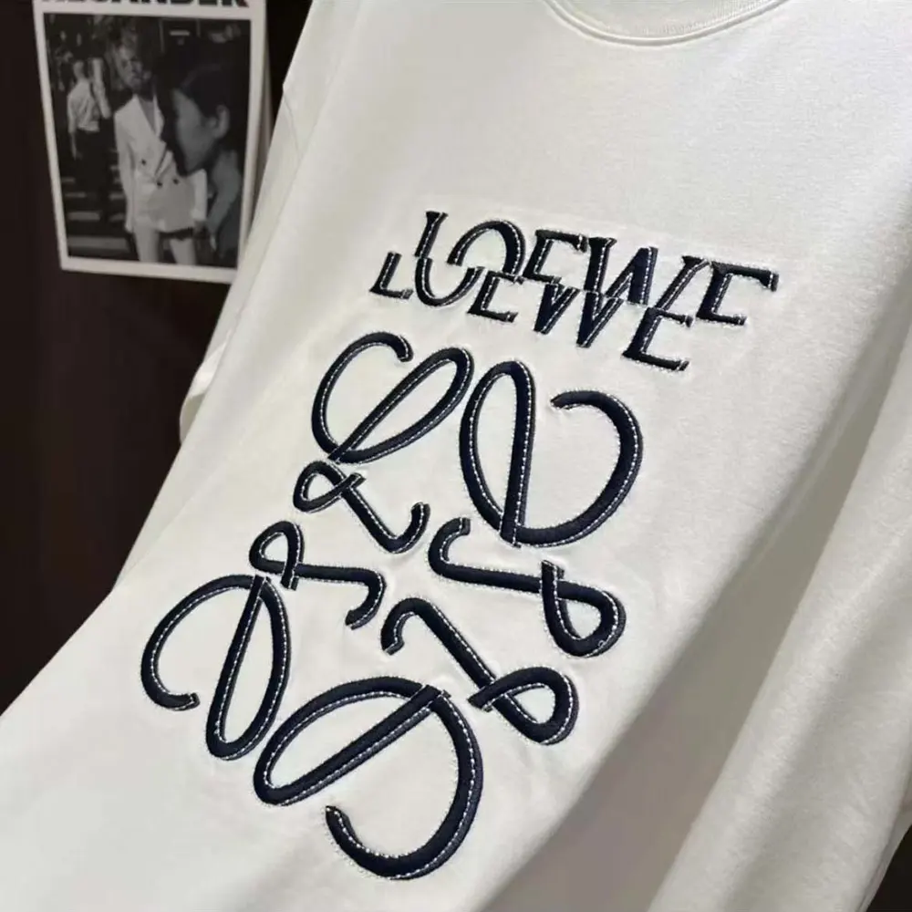 Loewe Men Loewe Men Loose Fit T-shirt in Cotton-White/Black - image 6