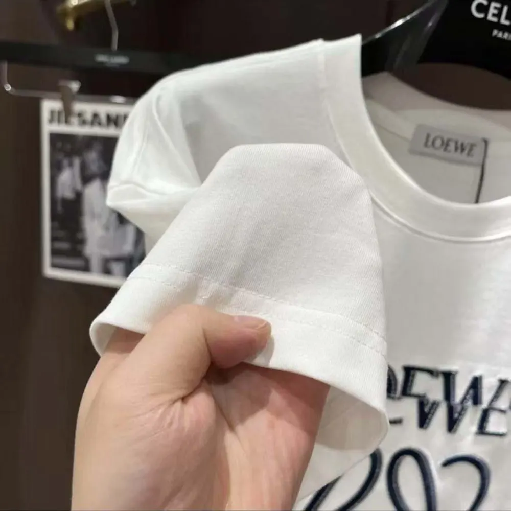 Loewe Men Loewe Men Loose Fit T-shirt in Cotton-White/Black - image 5