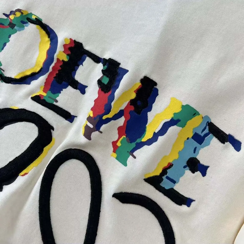Loewe Men Loose Fit T-shirt in Cotton-White/Black - image 6