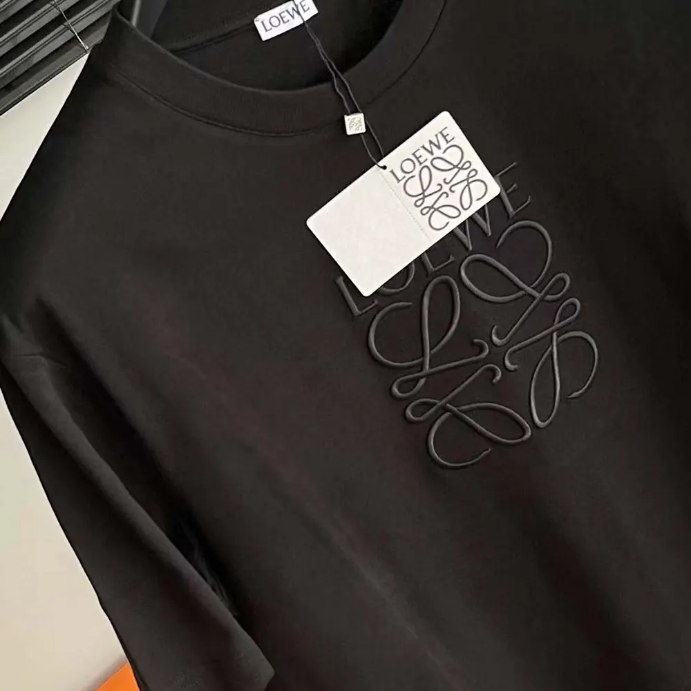 Loewe Men Oversize Fit T-shirt in Cotton-Black - image 4