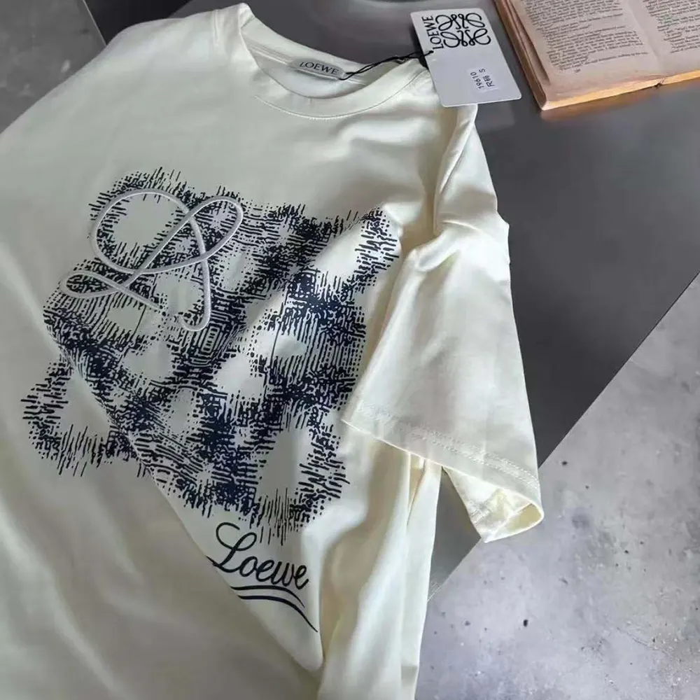 Loewe Men Short Sleeve T-shirts in Cotton-White - image 4