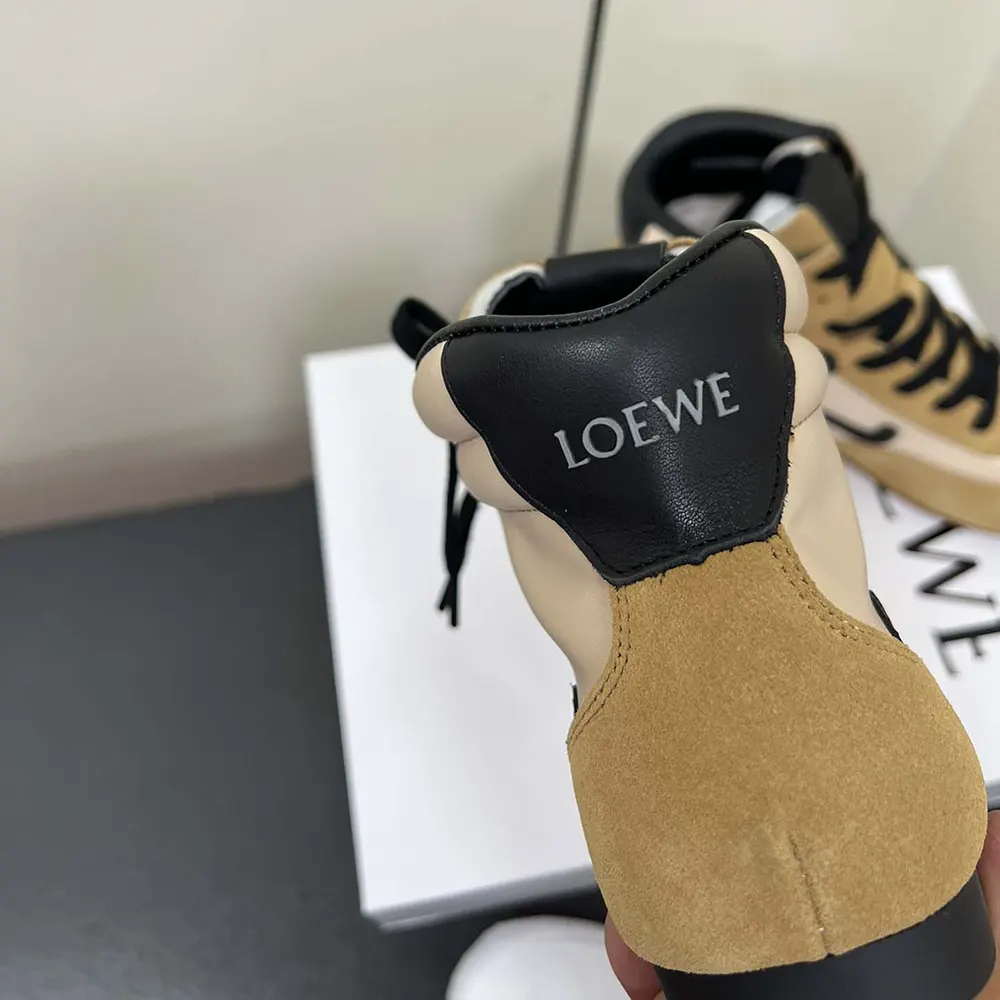 Loewe Unisex Ballet Runner 2.0 High-top in Nylon and Calfskin-Brown - image 9