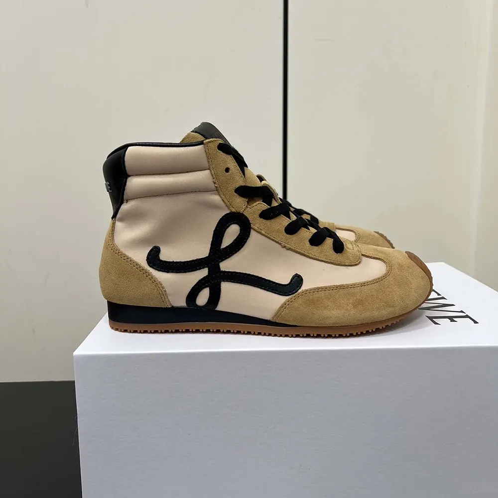 Loewe Unisex Ballet Runner 2.0 High-top in Nylon and Calfskin-Brown - image 5