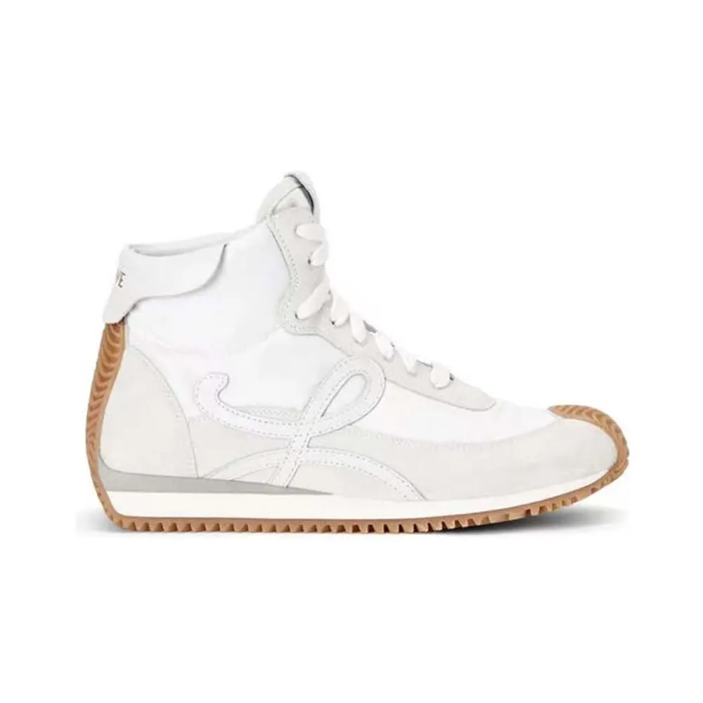Side view of Loewe Unisex Ballet Runner 2.0 High-top in white