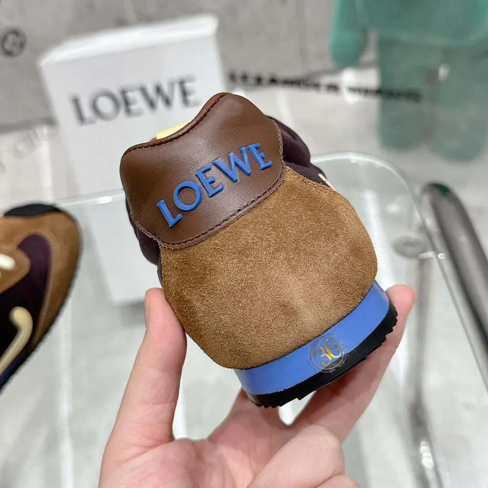 Loewe Unisex Ballet Runner 2.0 in Nylon and Calfskin-Brown - image 9