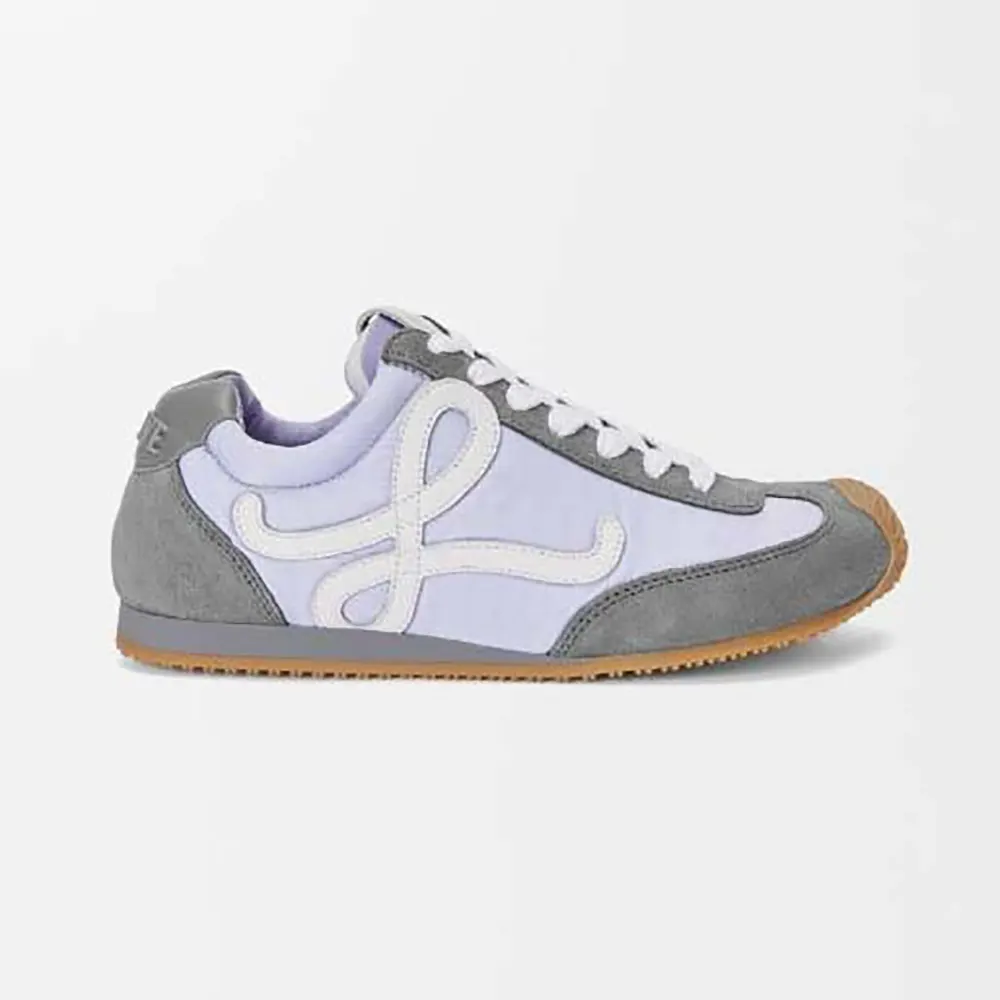 Loewe Unisex Ballet Runner 2.0 in Nylon and Calfskin-Grey