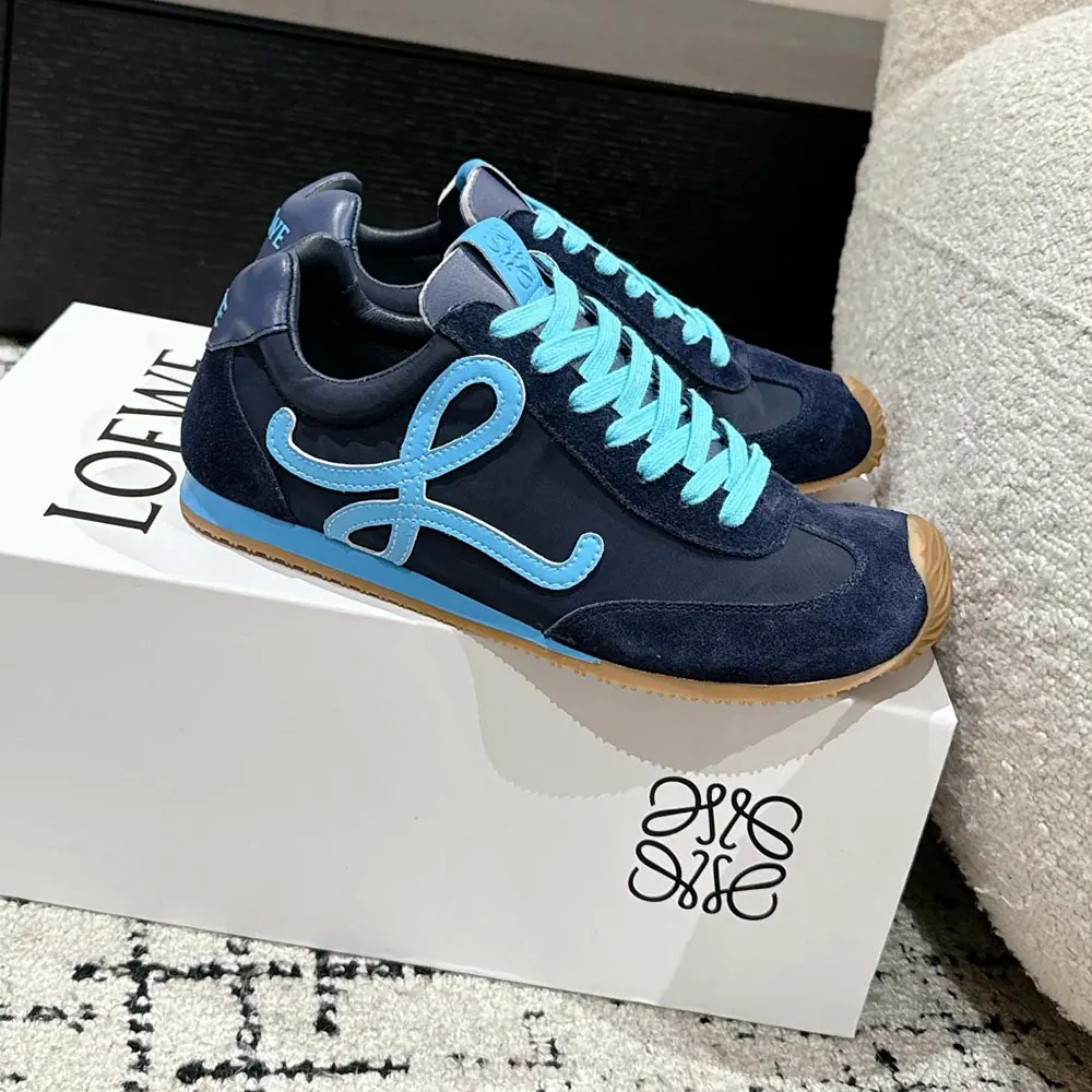 Loewe Unisex Ballet Runner 2.0 in Nylon and Calfskin-Navy Blue - image 5